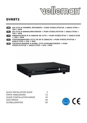 Velleman DVR8T2 Guide D'installation Rapide