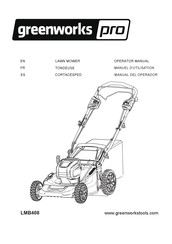 Greenworks Pro LMB408 Manuel D'utilisation