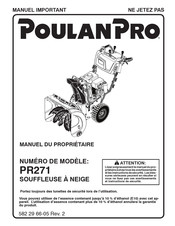 Poulan Pro PR271 Manuel Du Propriétaire