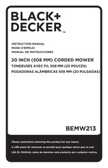 Black & Decker BEMW213 Mode D'emploi