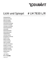 DURAVIT Licht und Spiegel LM 7830 R Notice De Montage