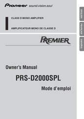 Pioneer PRS-D2000SPL Mode D'emploi