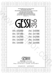 Gessi 54099 Mode D'emploi