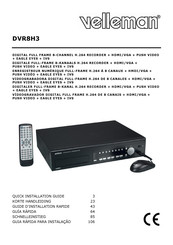 Velleman DVR8H3 Guide D'installation Rapide