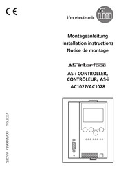 IFM Electronic AS-i CONTROLLERe AC1027 Notice De Montage