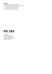 Gaggenau RS 295 Notice De Montage Et D'utilisation