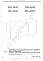 Walker Edison BU58FR2DD Instructions De Montage