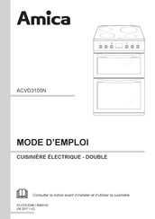 Amica ACVD3105N Mode D'emploi