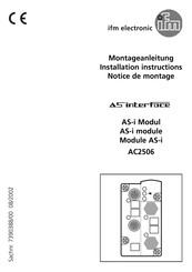 IFM Electronic AS-interface AC2506 Notice De Montage