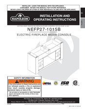 Napoleon NEFP27-1015B Instructions D'installation Et D'utilisation