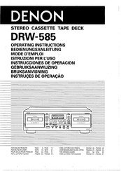 Denon DRW-585 Mode D'emploi