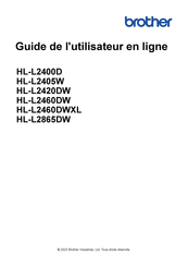 Brother HL-L2460DWXL Guide De L'utilisateur En Ligne