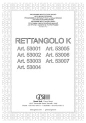 Gessi RETTANGOLO K 53004 Manuel D'installation
