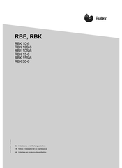 bulex RBK 15-6 Notice D'installation Et De Maintenance