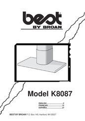 Broan best K8087 Mode D'emploi