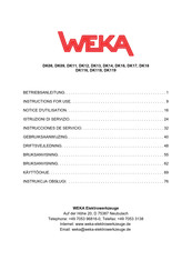 Weka DK116 Notice D'utilisation