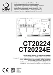 Key Automation CT20224 Instructions Et Avertissements Pour L'installation Et L'usage