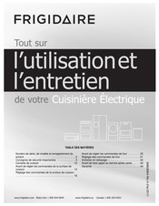 Frigidaire CFEF3054UW L'utilisation Et L'entretien