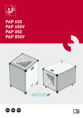 S&P AIRPUR PAP 850V Mode D'emploi