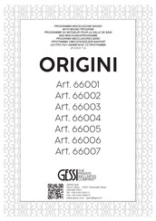 Gessi ORIGINI 66005 Manuel D'installation