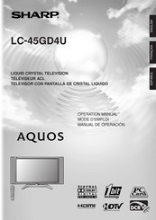 Sharp AQUOS LC-45GD4U Mode D'emploi