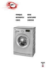 Beko WCB71200S Manuel D'utilisation