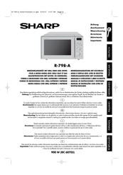 Sharp R-798-A Mode D'emploi Avec Livre De Recettes