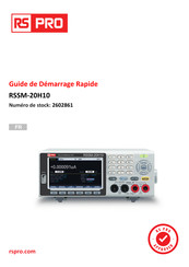 RS Pro 2602861 Guide De Démarrage Rapide