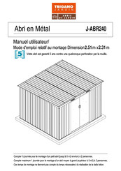 Trigano Jardin J-ABR240 Manuel De L'utilisateur