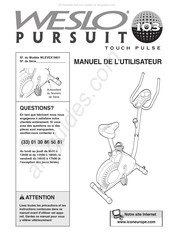 Weslo PURSUIT 103 TOUCH PULSE Manuel De L'utilisateur