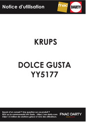 Krups Nescafe Dolce Gusto INFINISSIMA YY5177 Mode D'emploi