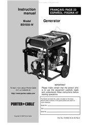 Porter Cable BSV550-W Manuel D'instructions