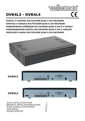 Velleman DVR4L3 Guide D'installation Rapide