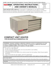 HeatStar HSU80 Instructions D'utilisation Et Manuel Du Propriétaire