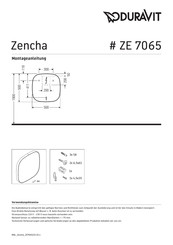 DURAVIT Zencha ZE 7065 Instructions De Montage