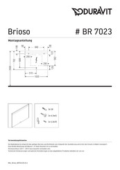 DURAVIT Brioso BR 7023 Instructions De Montage