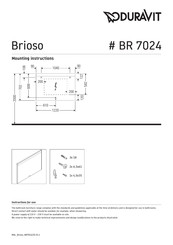 DURAVIT Brioso BR 7024 Instructions De Montage