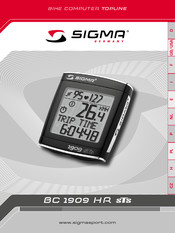 SIGMA SPORT BC 1909 HR Mode D'emploi