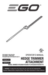 EGO POWER+ HTA2000-FC Guide D'utilisation