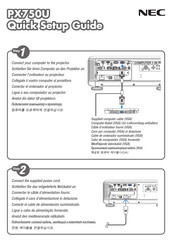 NEC PX750U Guide D'installation Rapide