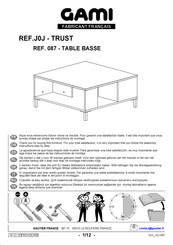 Gami TRUST J0J 087 Instructions De Montage