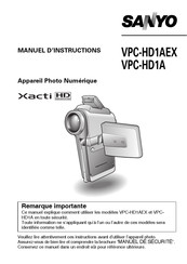 Sanyo Xacti VPC-HD1A Manuel D'instructions