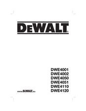 DeWalt DWE4110 Traduction De La Notice D'instructions Originale