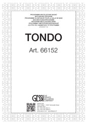 Gessi TONDO 66152 Manuel D'installation