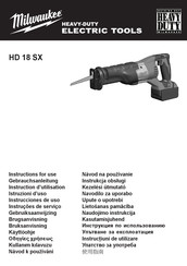 Milwaukee HD 18 SX Instructions D'utilisation