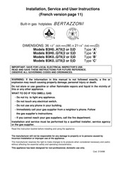 Bertazzoni B3K0 U7X Serie Instructions Pour L'utilisateur