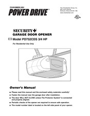 Chamberlain Power Drive Security + PD752CDS Manuel D'instructions