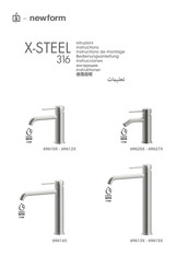 newform X-Steel 316 69613X Instructions De Montage
