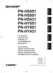 Sharp PN-HS551 Manuel D'installation