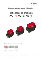Afag PG 16 NC Instructions De Montage Et D'utilisation
